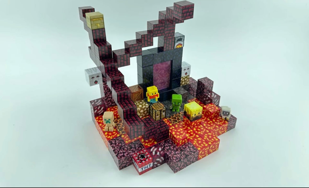 Nether portal cave w/ lava