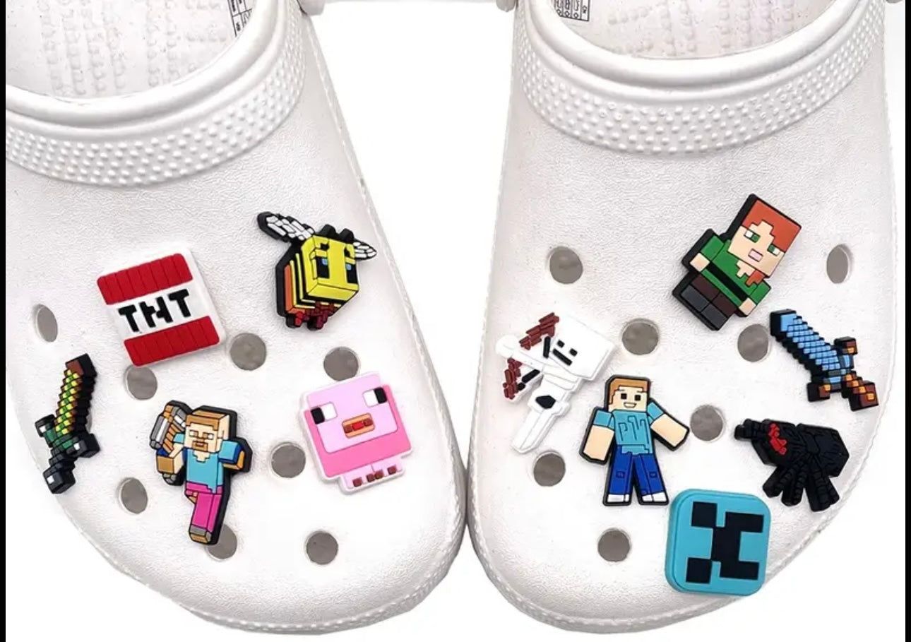 Minecraft crocs with accessories