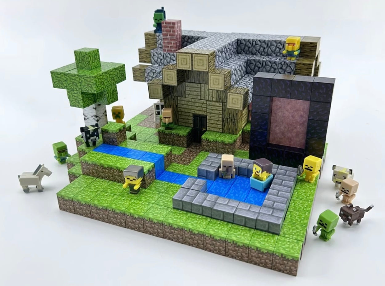 Forest Base With Nether portal and river